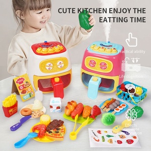 เครื่องทอดอาหารพลาสติกทำจากพลาสติกใช้ในครัวของเล่นแบบจำลองสำหรับเด็กเพื่อการศึกษาด้วยดนตรีและเสียง - Product Image 2