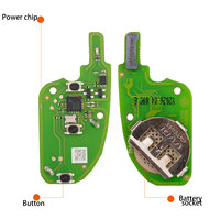Llave Remota Xhorse XEDS01EN Super DS de 3 Botones con Super Chip Integrado en Inglés, Llave Xhorse Compatible con Vvdi Key Tool Max Pro