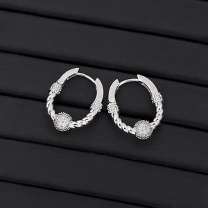 JXX Wholesale 24K Gold Plated <b>Fashion</b> Jewelry <b>Earring</b> Zircon Custom Dainty Women huggies <b>Hoops</b> <b>Earring</b> - Product Image 3