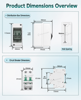 Boîtier de disjoncteur étanche IP65 HT 2P DC MCB 500V 6A-63A pour panneaux solaires photovoltaïques avec connecteur MC4