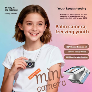 Mini Cámara Fotográfica Retro con Pantalla Abatible, Cámara Pequeña con Llavero, <span class=keywords><strong>Video</strong></span> Digital FHD de 1080p - Product Image 3