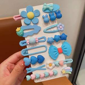 Mylulu 14Pcs Nieuwe Cartoon Vlinder Haar Clip Voor Meisjes Gesneden Plastic Hars Zonnebloem Haarspeld Kinderen Haaraccessoires - Product Image 6