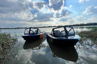 Petit jet-boat en aluminium, mini jet-boat électrique, jet-boat à eau