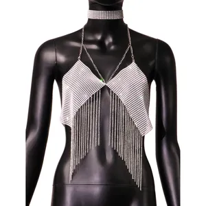 Wholesale Sexy Bikini Body Bra Bead Strap Dance Wear Vest Body Jewelry for Women