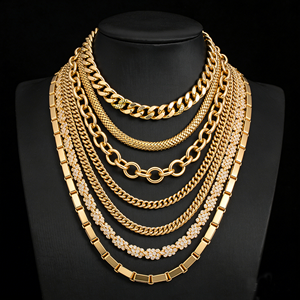 XUPING <span class=keywords><strong>Joyería</strong></span> al por mayor, collar de eslabones chapado en oro <span class=keywords><strong>para</strong></span> <span class=keywords><strong>hombre</strong></span>, estilo cubano, serpiente, Singapur, personalizado, de moda, <span class=keywords><strong>para</strong></span> rapero, hip hop - Product Image 2