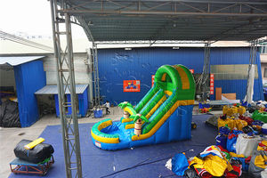 Tobogán Acuático Comercial Barato de China, Tobogán Acuático Gigante Alto y Enorme para Adultos, Tobogán Acuático <span class=keywords><strong>Curvo</strong></span> para Niños, Tobogán Inflable Doble para Exteriores con <span class=keywords><strong>Piscina</strong></span> - Product Image 4