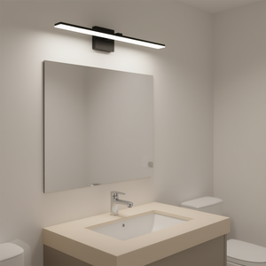 Barra de Luz LED Moderna para Baño, 24 Pulgadas, Lámpara de Espejo Montada en la Pared, Blanco Frío, Acabado Cromado Pulido de Aluminio - Product Image 2