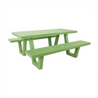 Ensemble de table et de chaises en aluminium moderne et durable pour les parcs, les jardins, les balcons, les cours - Fabriqué en Chine