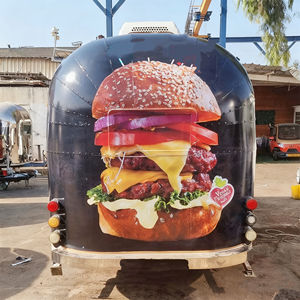 Outdoor Stainless Steel Aluminum Square Shape Multifunctional Candy Ice Cream Truck Mobile Food Trailer Hot Dog <b>Stand</b> Concession - Product Image 4