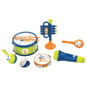 Juego de Juguetes Musicales para el Aprendizaje Temprano, Maracas, Pandereta, Guitarra, Herramientas Educativas para la Enseñanza Musical - Product Image 1