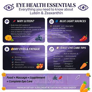 Suplemento Vitamínico de Luteína para la Salud Ocular, Cápsulas de Luteína y Zeaxantina, Betacaroteno, Cápsulas de Luteína y Zeaxantina OEM - Product Image 5
