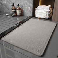 Tapis de bain moderne super absorbant à séchage rapide, tapis de sol texturé tissé antidérapant et résistant aux taches, tapis de salle de bain domestique, paillasson d'entrée