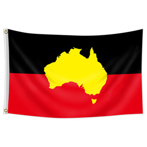 Bandiere Promozionali Pubblicitarie per Esterni, Bandiere Personalizzate con Doppia Cucitura, Bandiere Australiane Aborigene 3x5FT in Poliestere - Product Image 2