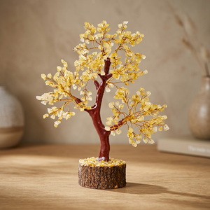 Arbre en cristal de quartz rose fait main avec base en bois, pierre précieuse naturelle, décoration de guérison pour la maison et le bureau - Product Image 4