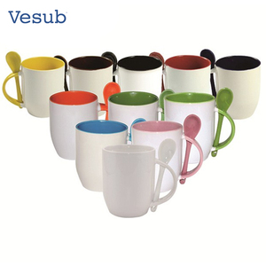 Creative Back to School Gift Sublimation Blank Ceramic <strong>Mug</strong> 11oz <strong>Yellow</strong> Stoneware for Heat Sublimation Printing - Product Image 1