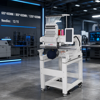Machine à broder automatique REVHON à 12/15 aiguilles, tête simple, pour la broderie de casquettes et de vêtements