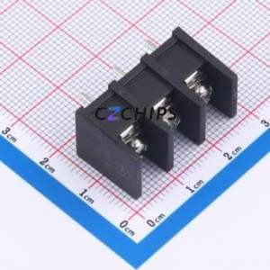MX35S-8.25-03P-BK01-Cu-S-A Barrier Terminal Block Through hole,P=8.25mm Connector Two Sides 8.25mm 1x3P Straight Pin - Product Image 1