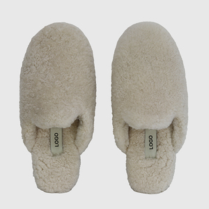 Pantofole <span class=keywords><strong>Invernali</strong></span> Personalizzate da Donna con Punta Chiusa, Mocassini Piatti, <span class=keywords><strong>Ciabatte</strong></span> Pelose in Lana di Pecora e Pelliccia, Produzione di Fabbrica - Product Image 3