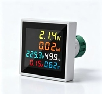 Meteran Daya Digital LCD Multi-Fungsi AD112-50FM 300V 100A Watt kWh PF Hz 48x48mm Panel Pengukur Energi