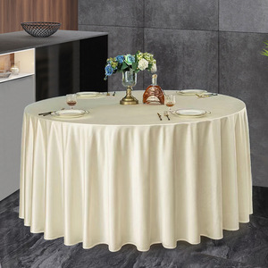 Tovaglia Personalizzata per Hotel e Ristoranti, Tessuto Satinato Spesso in Poliestere per Tavoli Rotondi da Banchetto e Matrimonio - Product Image 3