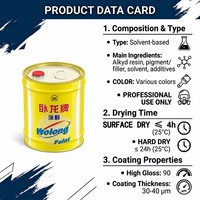 Peinture émail alkyde brillante Wolong de qualité supérieure, couche de finition longue durée résistante aux intempéries pour machines en acier et bois