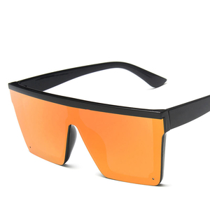 แว่นกันแดดทรงสี่เหลี่ยมขนาดใหญ่รุ่นใหม่ปี 1870 สำหรับผู้ชายและผู้หญิง ดีไซน์แฟชั่นเลนส์กระจกแบบชิ้นเดียว แบรนด์คลาสสิกสั่งทำได้ - Product Image 3