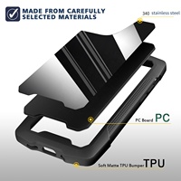 Casing Ponsel Anti Guncangan Baja Tahan Karat TPU Logam Penutup Ponsel untuk iPhone 12 Mini 11 Pro Max