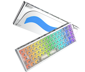 Clavier à projection laser avec construction en métal aluminium et touches PBT, clavier portable - Product Image 2