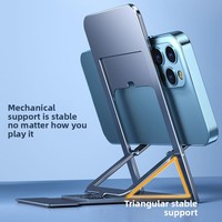 Support de bureau pliable multifonctionnel universel promotionnel en ABS léger pour téléphone et tablette, avec logo personnalisé, idéal pour les paresseux