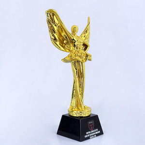 Trofeo <span class=keywords><strong>Angelo</strong></span> Ballerino in Resina Cristallo Oro Argento MH-J0475 - Product Image 3