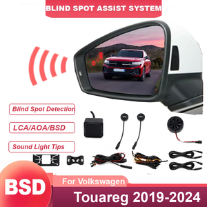 Système de détection d'angle mort avec capteur micro-ondes d'alarme de rétroviseur et assistance au changement de voie BSD BSM BSA pour Volkswagen <span class=keywords><strong>Touareg</strong></span> 2019 à 2024 - Product Image 1