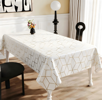 Nappe carrée en PVC à motif géométrique écossais, imperméable, anti-taches, nettoyable, écologique, taille personnalisée pour la maison, l'hôtel, la décoration de banquet