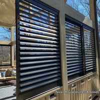 Volets en aluminium OEM pour l'extérieur, volets à lamelles avec revêtement en poudre résistant aux UV pour patio et balcon