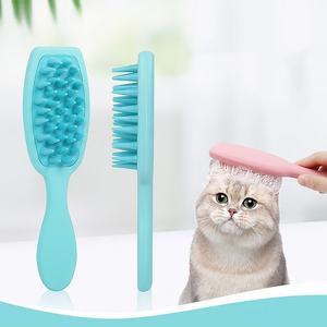 Silicone Long Handle <b>Bath</b> Massage <b>Pet</b> Comb <b>Cleaning</b> <b>Pet</b> Supplies for Dogs and Cats - Product Image 2