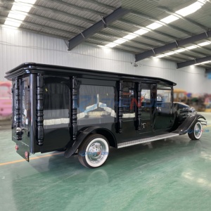 Factory Customized Vintage Black Coffin Carriage Horse Wagon Antique Horse Drawn Buggy Electric Funeral Horse Hearse - Product Image 6