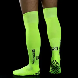 wholesale fashion New design Non Slip long custom logo soccer football socks
