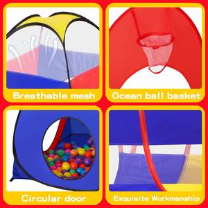 Tente pour enfants 3 en 1 pour tout-petits avec piscine à balles et tunnel de jeu, jouets d'extérieur pour enfants, plaisir sans fin - Product Image 4