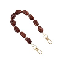 Porte-clés en perles fait main, bracelet en perles avec chaîne pour téléphone portable, lanière pour étui de téléphone de style court, dragonne anti-perte