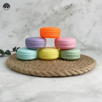 Conteneur vide de baume à lèvres en forme de gâteau macaron personnalisé 5g 10g crème de soin de peau PP pot cosmétique en plastique emballage de beauté