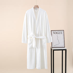 Accappatoio personalizzato di lusso Hotel Unisex bianco accappatoi <span class=keywords><strong>con</strong></span> pantofole accappatoio di spugna per gli uomini e le donne - Product Image 2