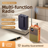 Radio portable pour personnes âgées avec batterie lithium haute puissance P63, lecteur de carte et haut-parleur