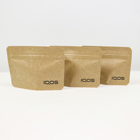 Impression personnalisée de sachets refermables en papier kraft écologiques pour aliments et thé, avec laminage mat