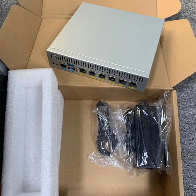 12th Gen PfSense Firewall J6412 Router 6LAN I226V 2.5G LAN Industrial Mini PC Barebone 4-6 Sessions VPN Support in Stock