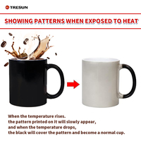 Boîte cadeau de 11 oz avec logo personnalisé imprimé, tasse à café en céramique, sublimation, changement de couleur sensible à la chaleur, tasse magique pour la sublimation