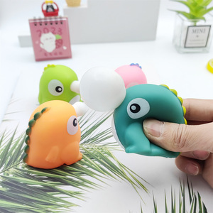 2026 Bellenblaasende Dinosaurus Knuffel Speelgoed Creatief Handzaam Rubberen Stressverlichter voor Kinderen Knijp Bellen Blazen Angst Verlichten - Product Image 2
