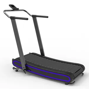 home treadmill machine with rubber slat free speed curved treadmill running machine from professional manufacturer