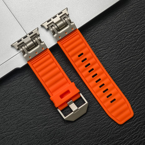 Conector de Metal Mecha, correa de repuesto de silicona suave ultra ancha, correa de reloj deportivo para <span class=keywords><strong>Apple</strong></span> <span class=keywords><strong>Watch</strong></span> Ultra <span class=keywords><strong>2</strong></span> 3 49mm/ <span class=keywords><strong>Watch</strong></span> 10 11 - Product Image 6