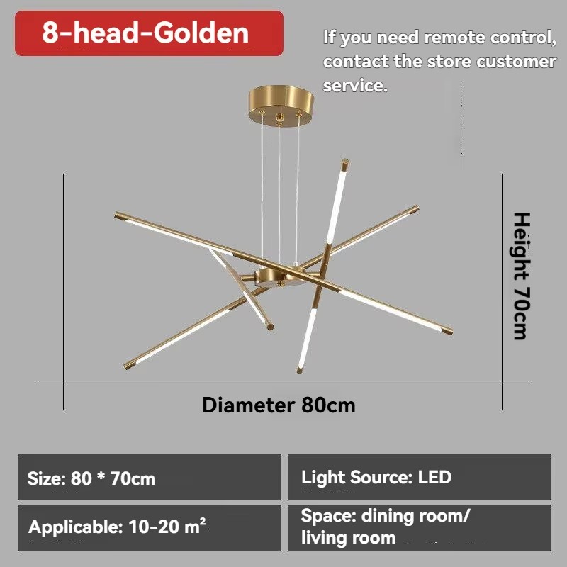 8 lampadine dorate