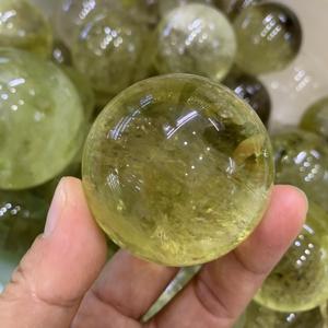 Esfera de citrino de color natural, esfera de citrino pulido de cristal Reiki de alta calidad para regalo de decoración para Navidad - Product Image 3