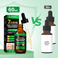 ELAIMEI 60ml Sérum Traitement Rapide Ongles Mycose en 7 Jours Marque Privée Huile Réparatrice Ongles au Gingembre Originale Sérum Croissance Rapide Ongles